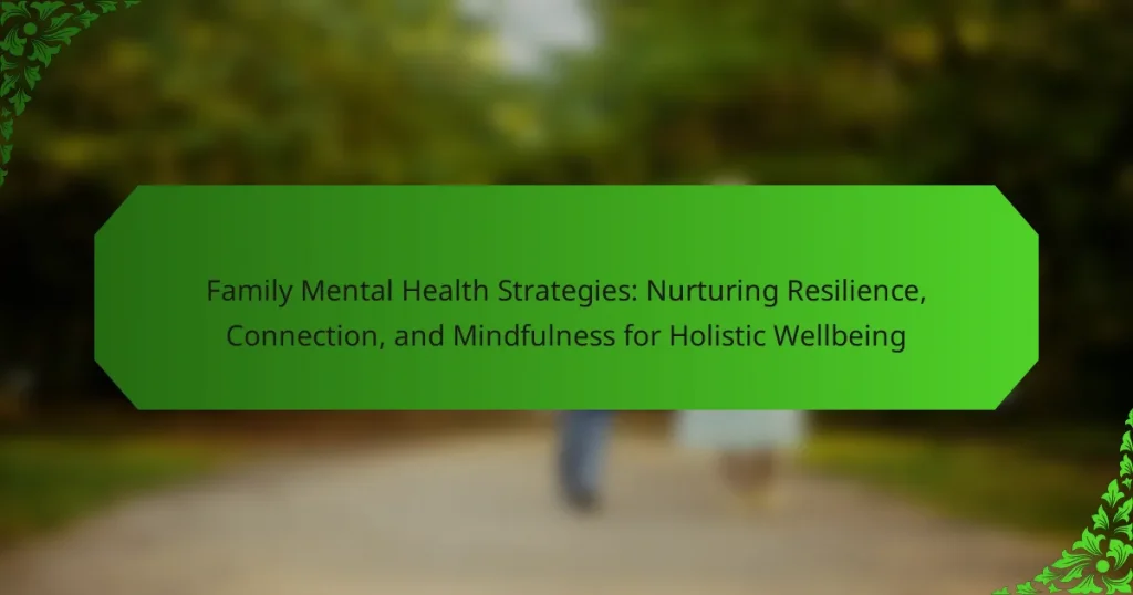 Family Mental Health Strategies: Nurturing Resilience, Connection, and Mindfulness for Holistic Wellbeing