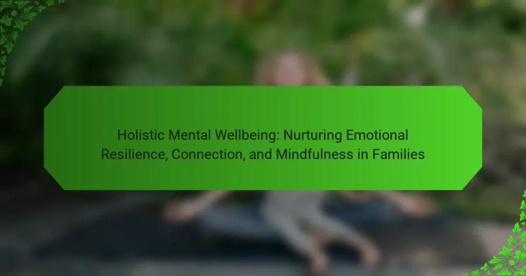 Holistic Mental Wellbeing: Nurturing Emotional Resilience, Connection, and Mindfulness in Families