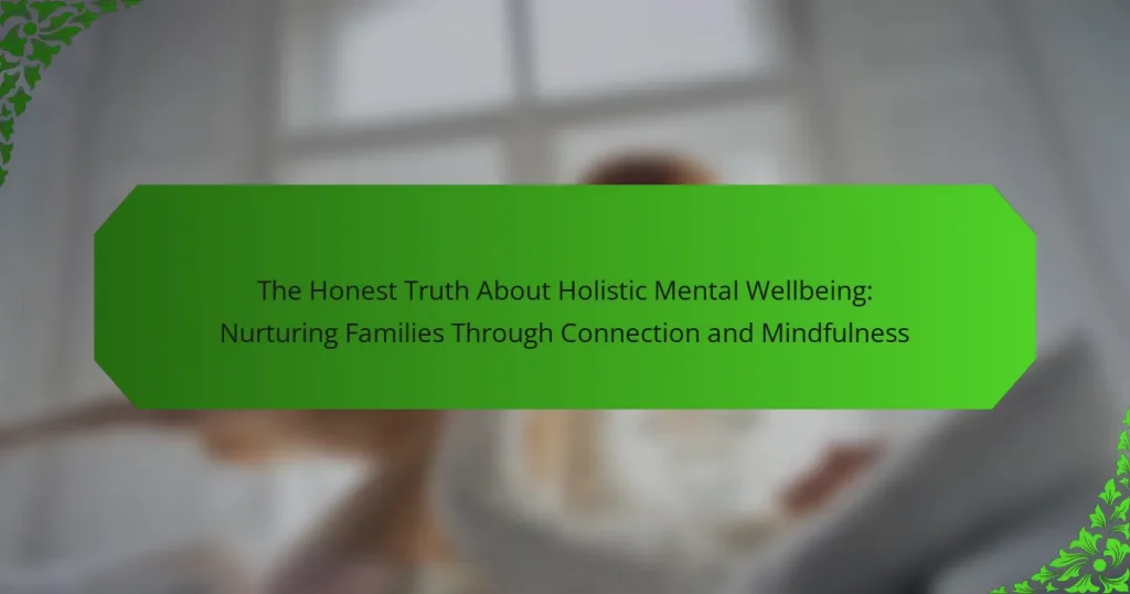 The Honest Truth About Holistic Mental Wellbeing: Nurturing Families Through Connection and Mindfulness