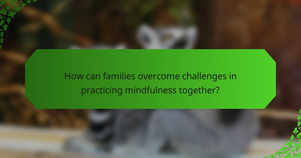 How can families overcome challenges in practicing mindfulness together?