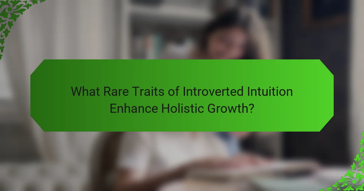What Rare Traits of Introverted Intuition Enhance Holistic Growth?